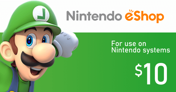 Nintendo eshop 10 USD